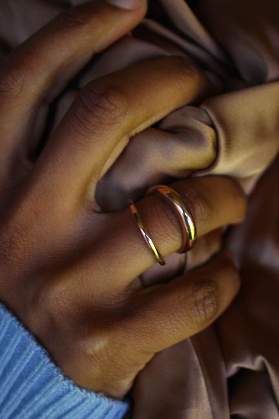 Duality ring rose gold