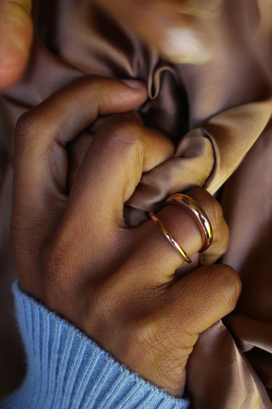 Duality ring rose gold