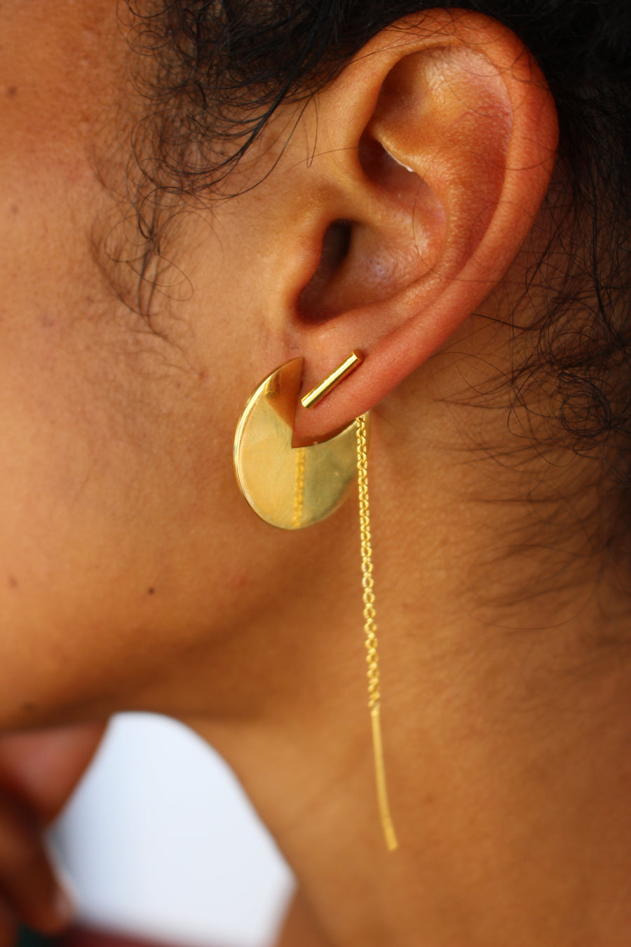 Pac-man Hoops in gold