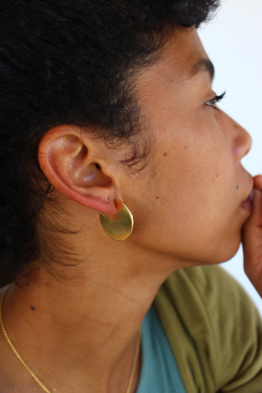 Pac-man Hoops in gold
