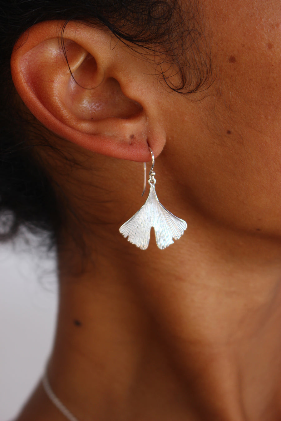 Ginkgo leaf earrings