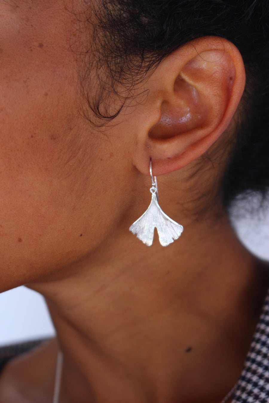 Ginkgo leaf earrings
