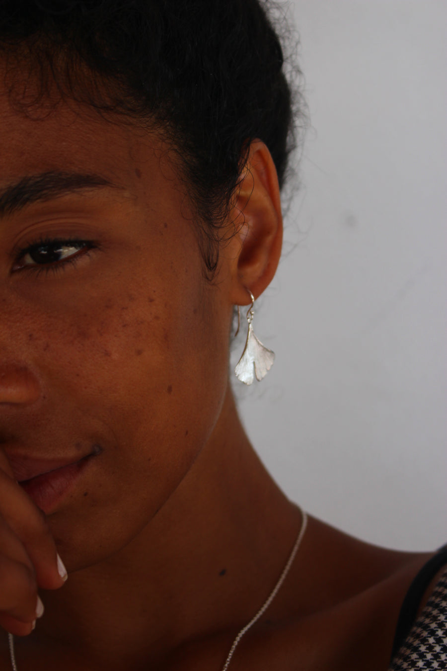 Ginkgo leaf earrings