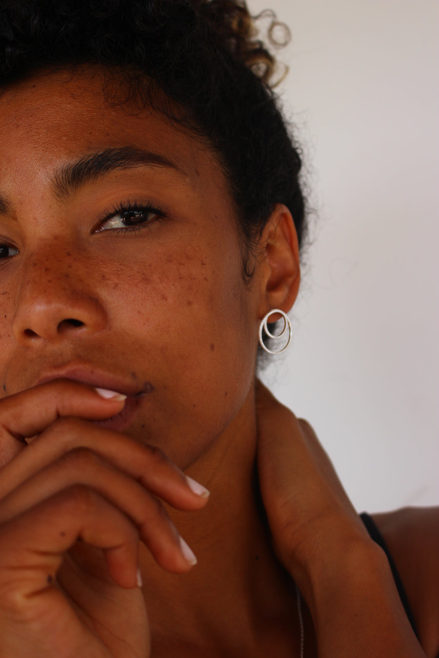 Cartwheel stud earrings