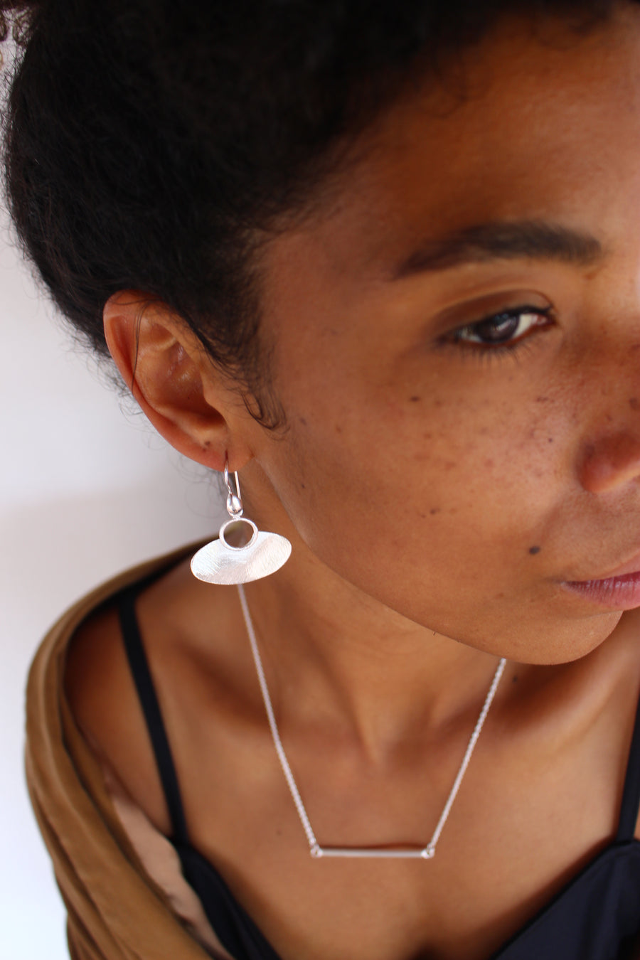 Modern tribe oval earrings