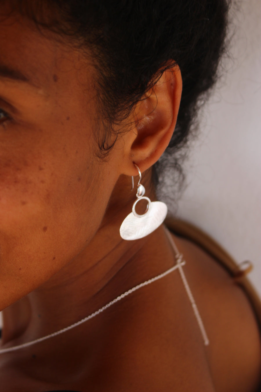 Modern tribe oval earrings