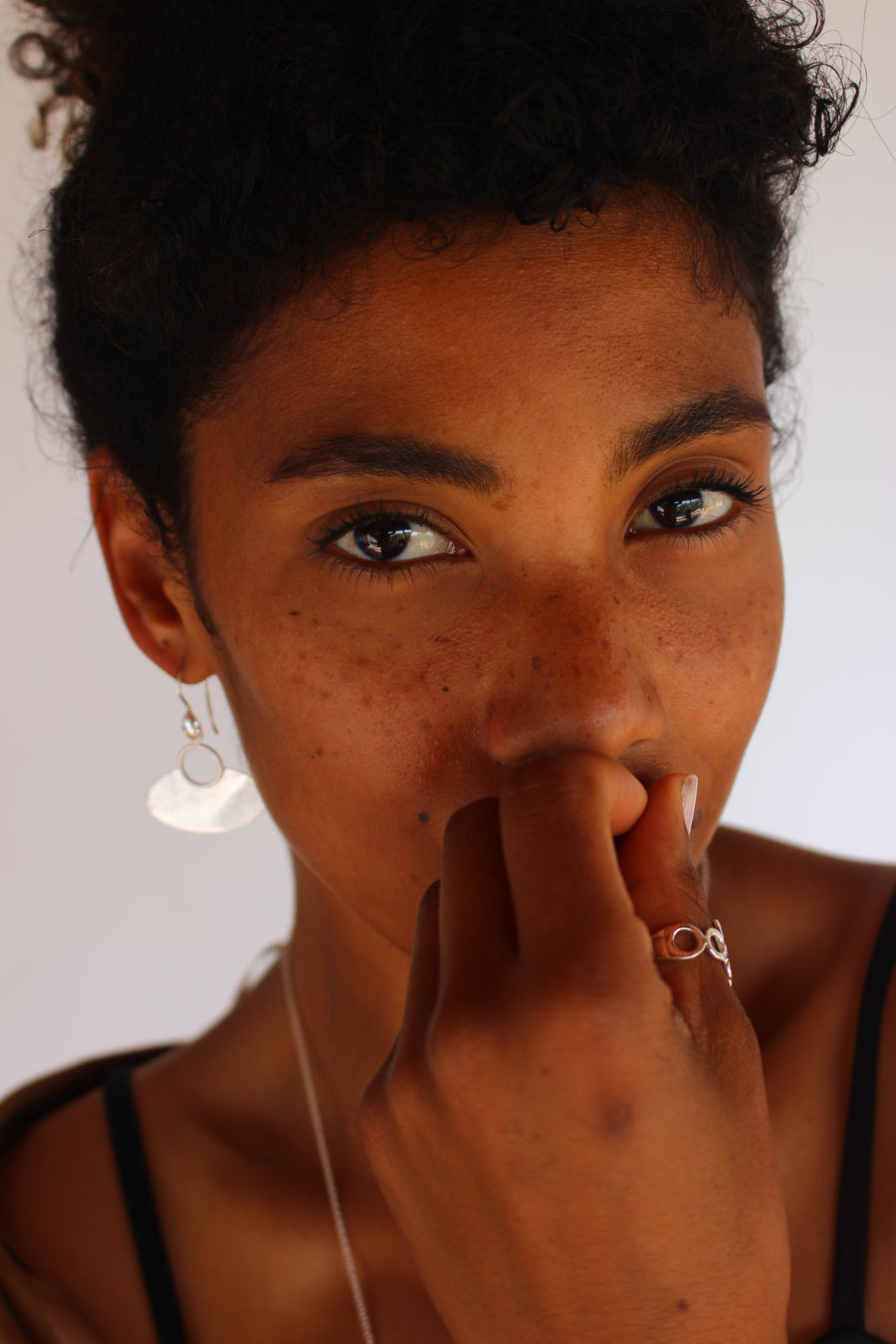 Modern tribe oval earrings