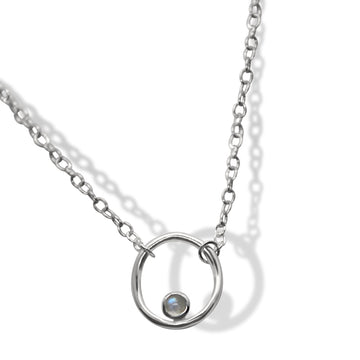 Freeform necklace with a moonstone
