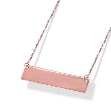 Bar necklace in rose gold