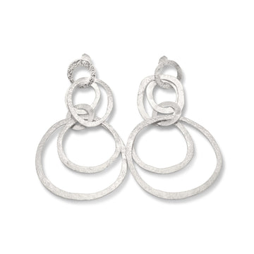 Chaos hoops textured earings