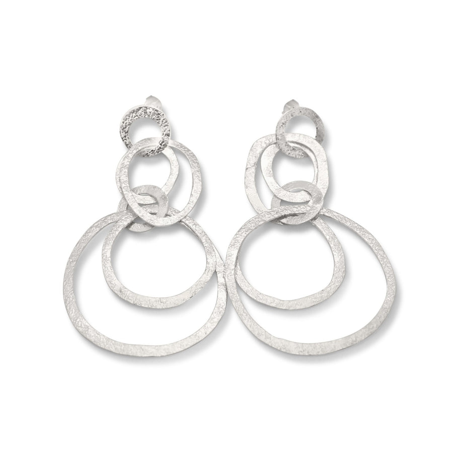Chaos hoops textured earings