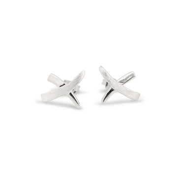 Abstract x stud earrings