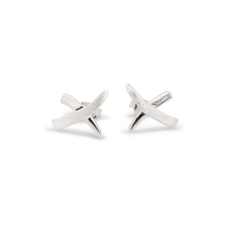 Abstract x stud earrings