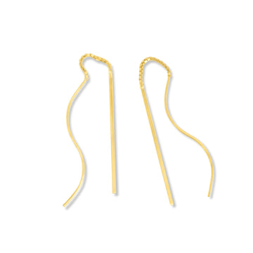 Curl and bar both ways earrings