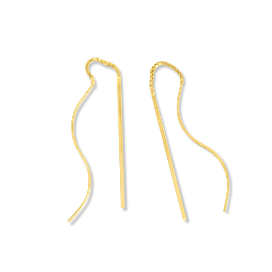 Curl and bar both ways earrings