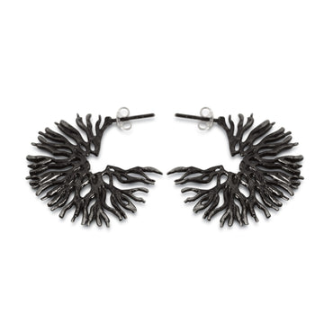 Coral hoops in black