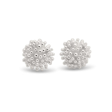 Small coral stud earrings