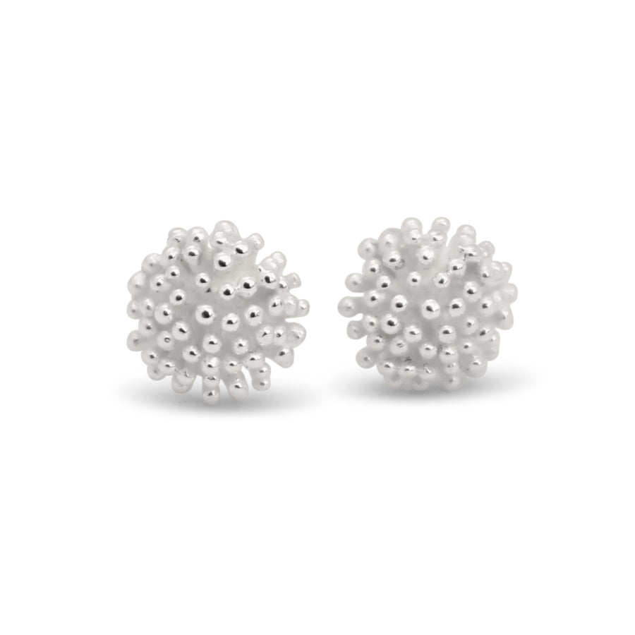Small coral stud earrings