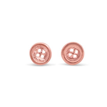 Button studs in rose gold