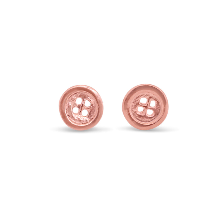 Button studs in rose gold